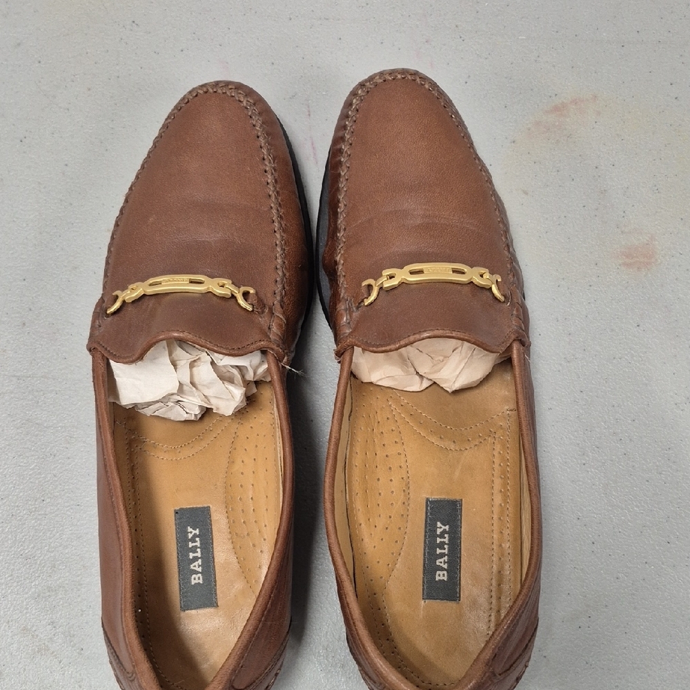 Bally Brown Leather Loafers for Men